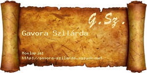 Gavora Szilárda névjegykártya
